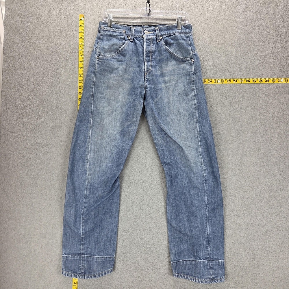 VTG Levis Engineered Jeans Mens Blue Twisted Light Wash Button Fly Fits 28x30